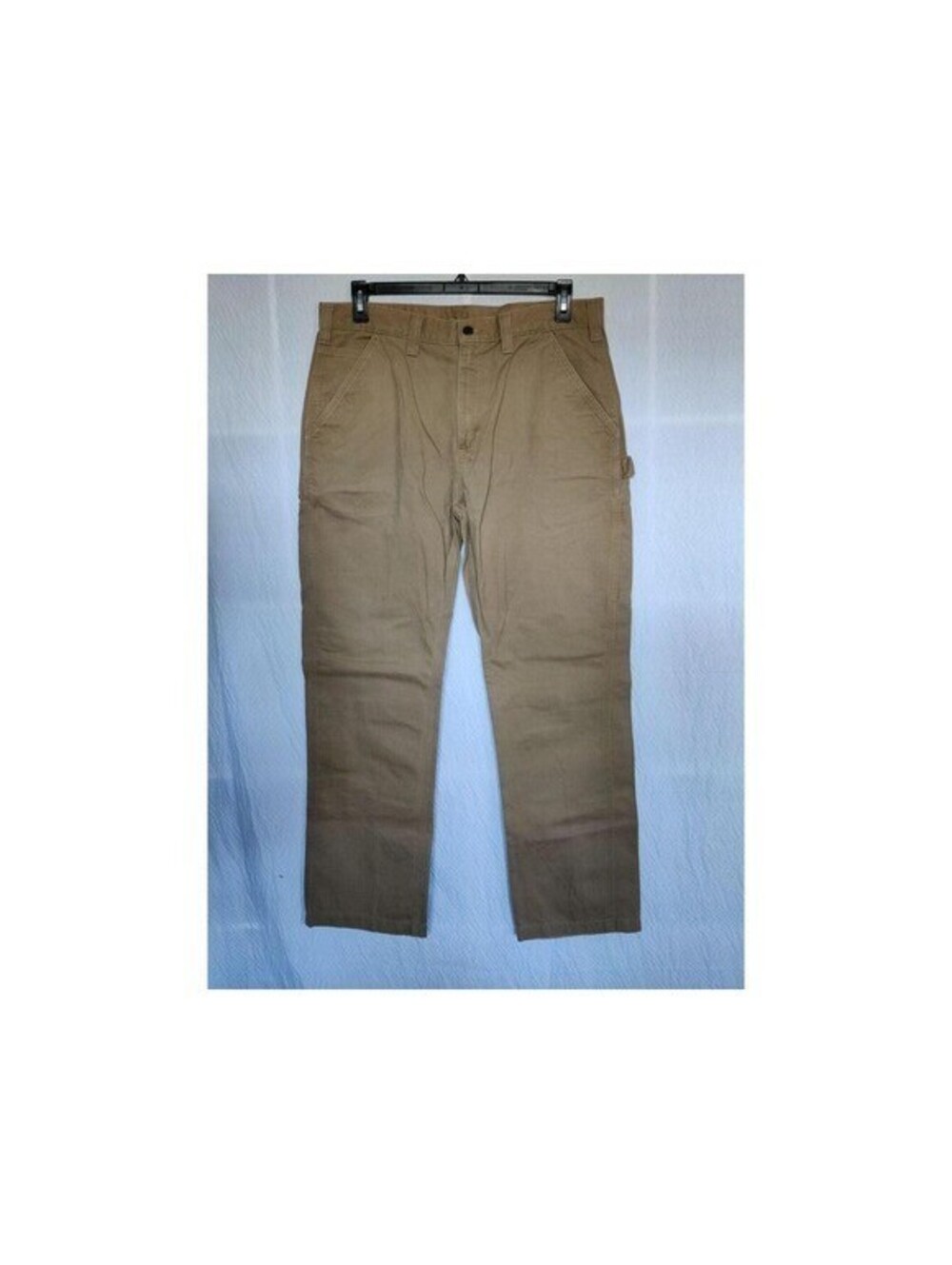 Carhartt Loose Fit Canvas Carpenter Pants Mens 36x31 Tan Duck Brown Utility Work